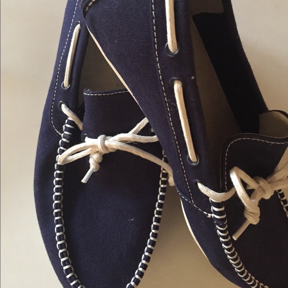 Cole Haan blue boat shoes